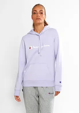 Champion Womens Script Logo Hoodie Lilac <br> CWG4N XMC