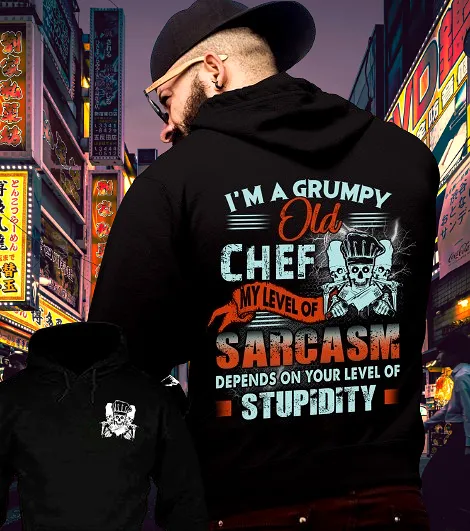 CHEF 3D ALL OVER PRINTED MEN AUTUMN HOODIE CUSTOM NAME - T-SHIRT DESIGN