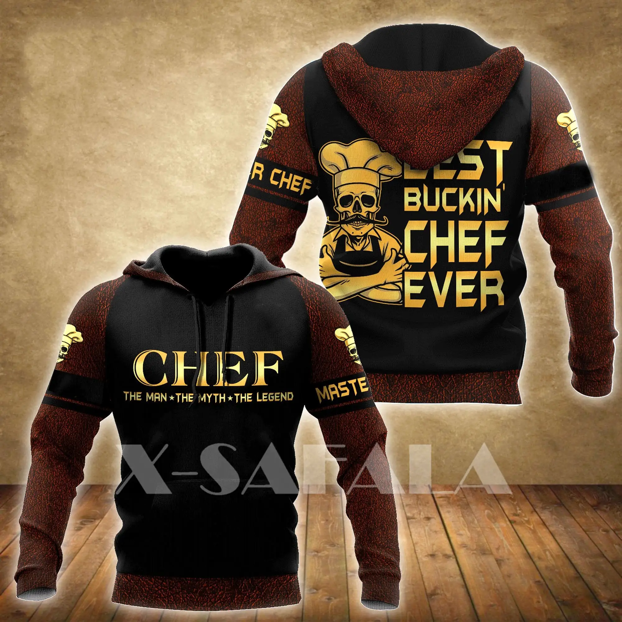 CHEF 3D ALL OVER PRINTED MEN AUTUMN HOODIE CUSTOM NAME - T-SHIRT DESIGN