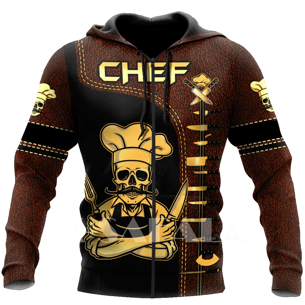 CHEF 3D ALL OVER PRINTED MEN AUTUMN HOODIE CUSTOM NAME - T-SHIRT DESIGN