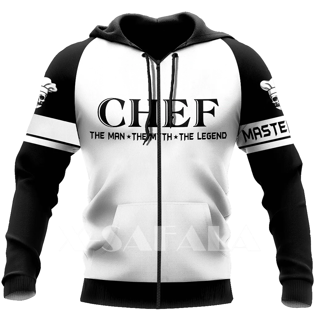 CHEF 3D ALL OVER PRINTED MEN AUTUMN HOODIE CUSTOM NAME - T-SHIRT DESIGN