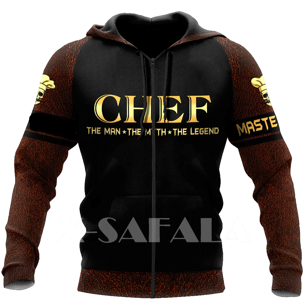 CHEF 3D ALL OVER PRINTED MEN AUTUMN HOODIE CUSTOM NAME - T-SHIRT DESIGN