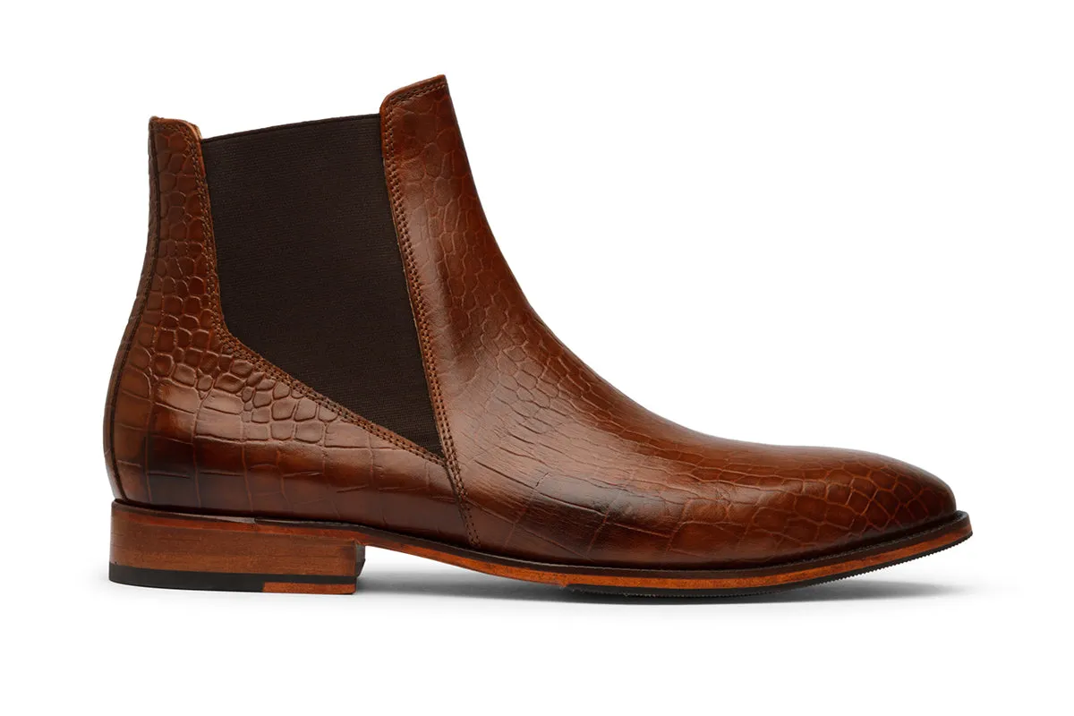 Chelsea Boot Croc Embossed Boots- MBR