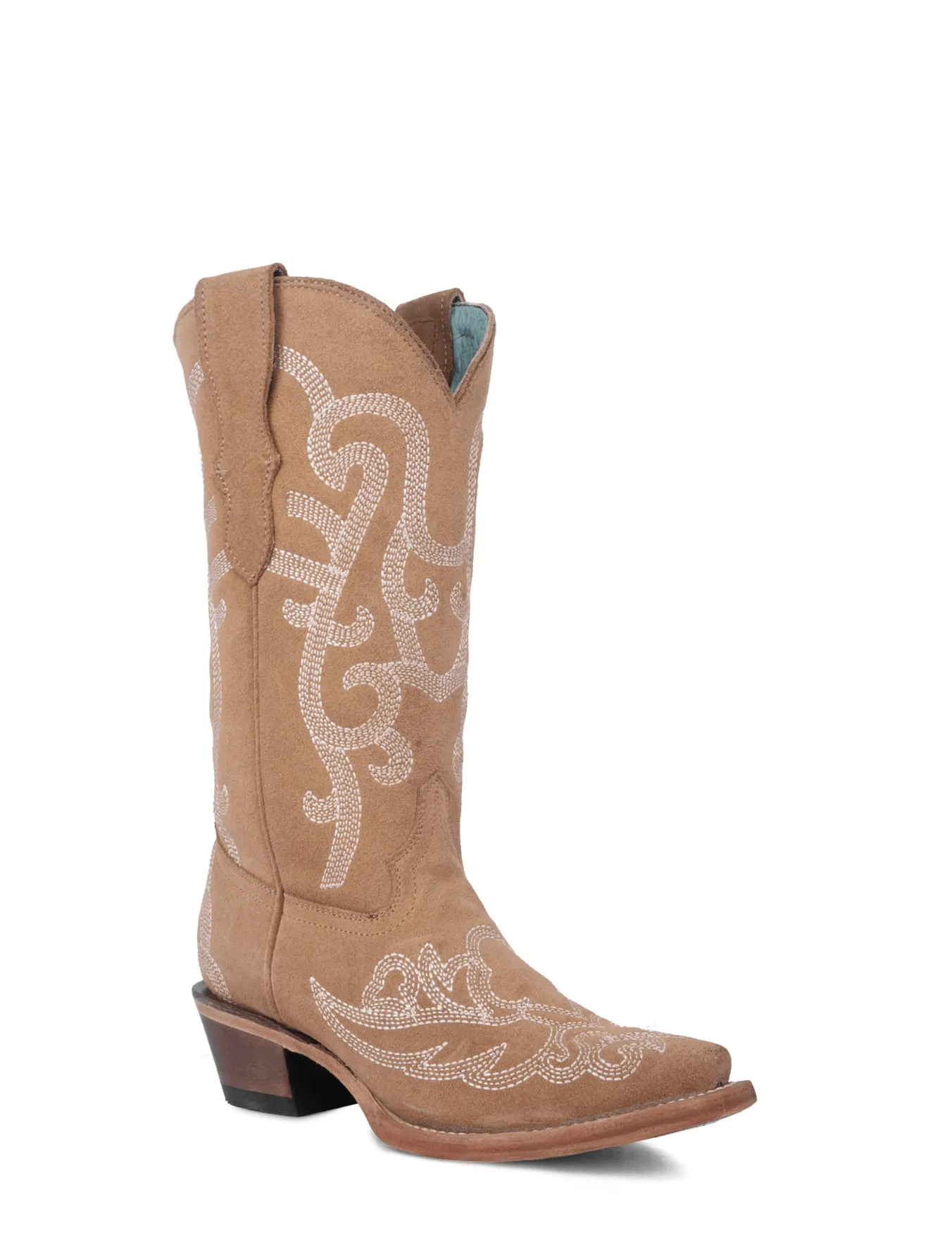 Corral Girls Camel Beige Embroidered Boots