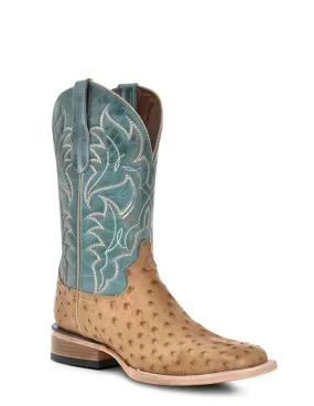 Corral Mens Sand Blue Ostrich Boots