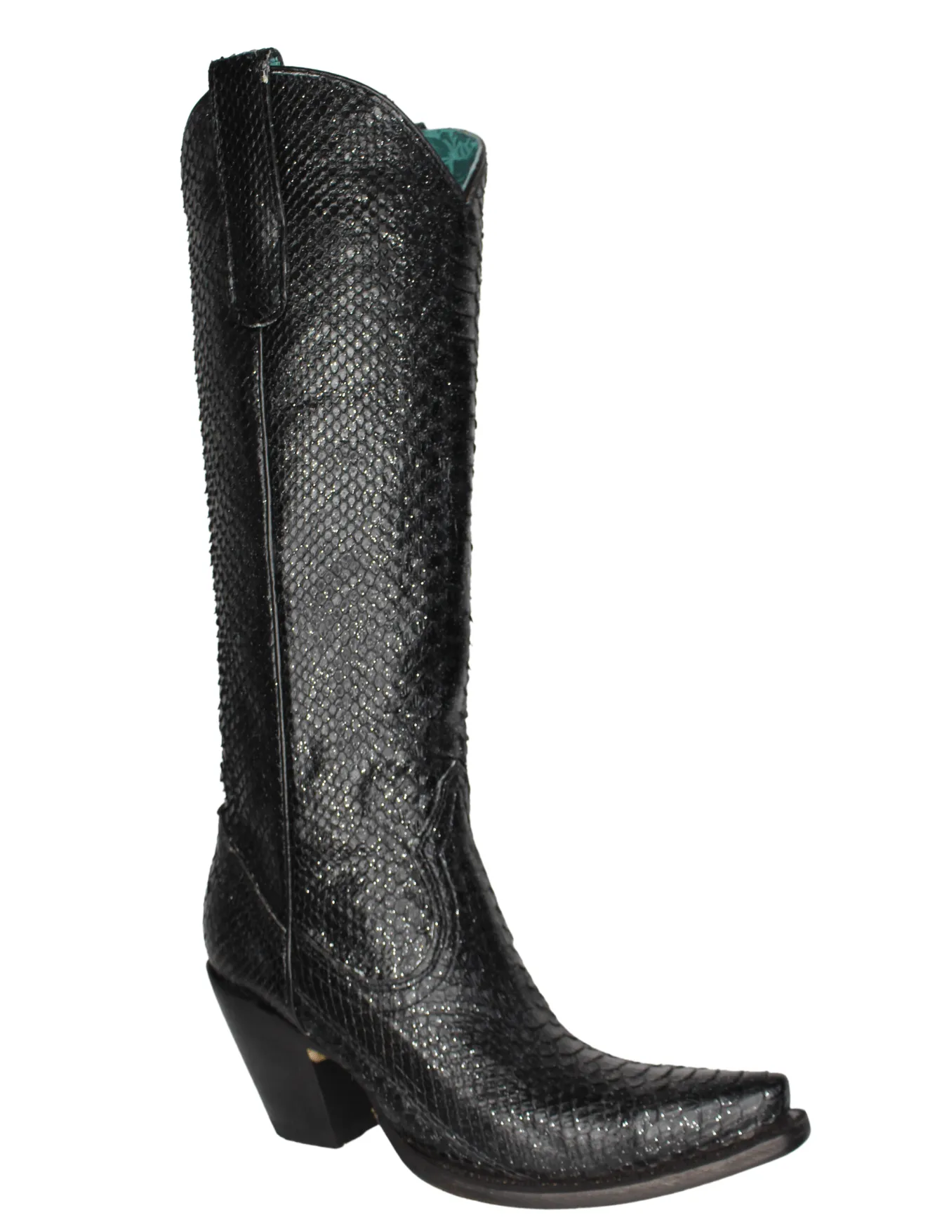 Corral Womens Tall Black Python Boots