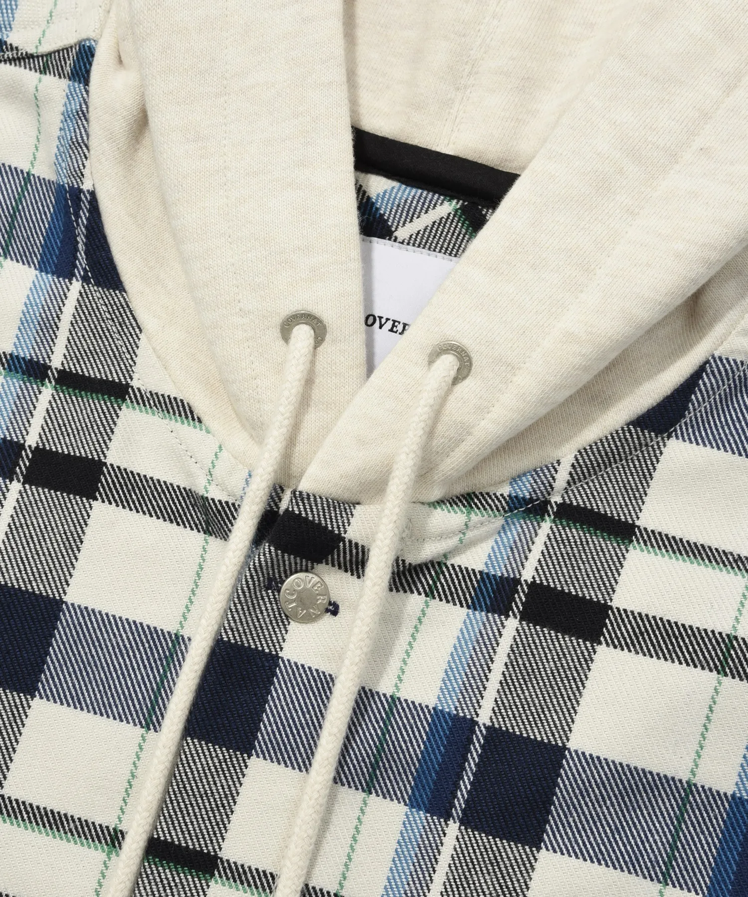 COVERNAT  |[COVERNAT]★HERRINGBONE HOODIE CHECK SHIRT