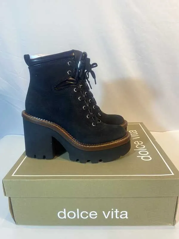 DOMMIE BOOTS BLACK NUBUCK - re:vita