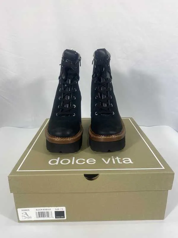 DOMMIE BOOTS BLACK NUBUCK - re:vita