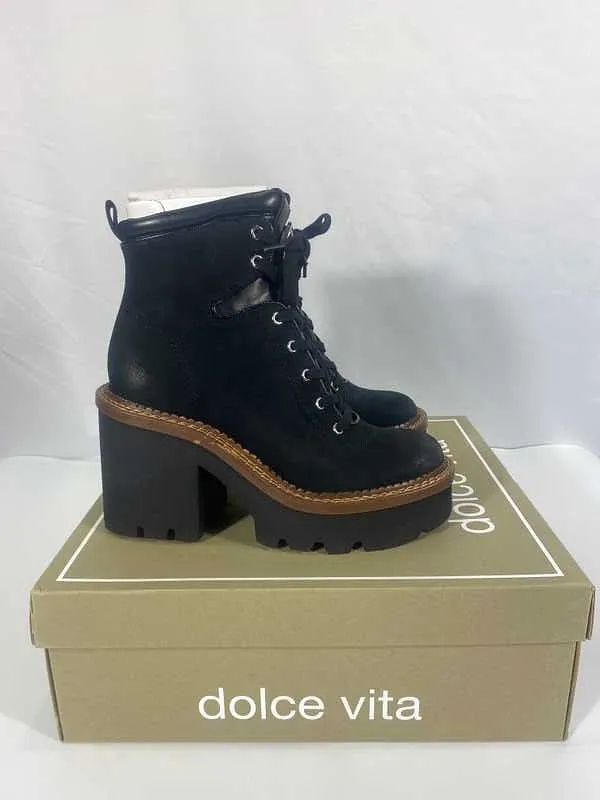 DOMMIE BOOTS BLACK NUBUCK - re:vita