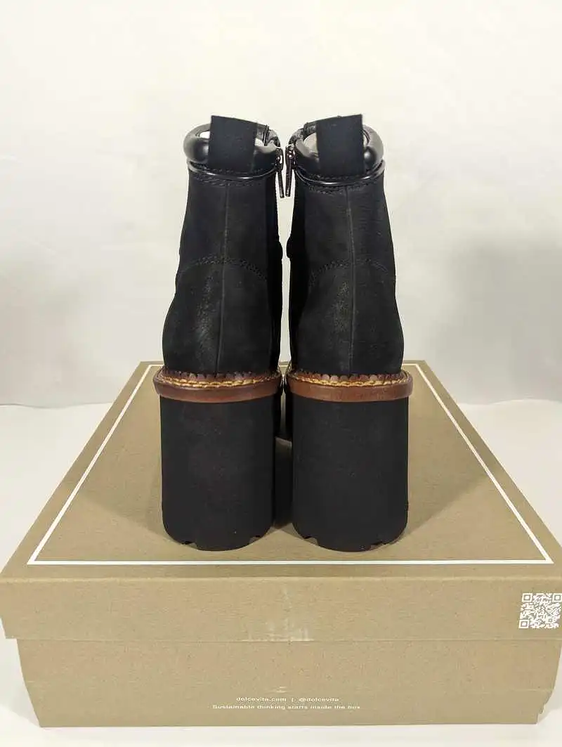 DOMMIE BOOTS BLACK NUBUCK - re:vita