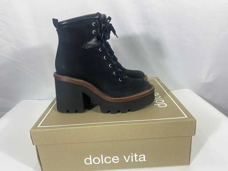 DOMMIE BOOTS BLACK NUBUCK - re:vita