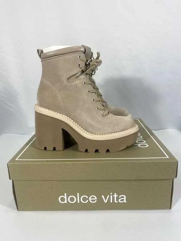 DOMMIE BOOTS TAUPE SUEDE - re:vita