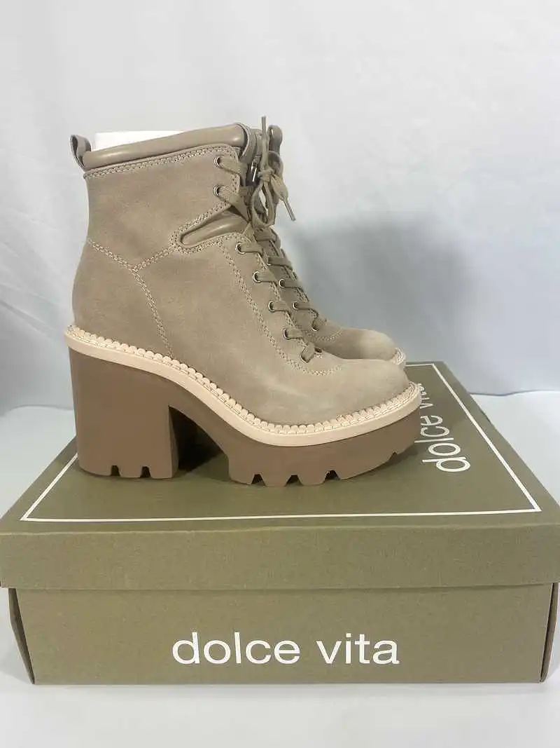 DOMMIE BOOTS TAUPE SUEDE - re:vita