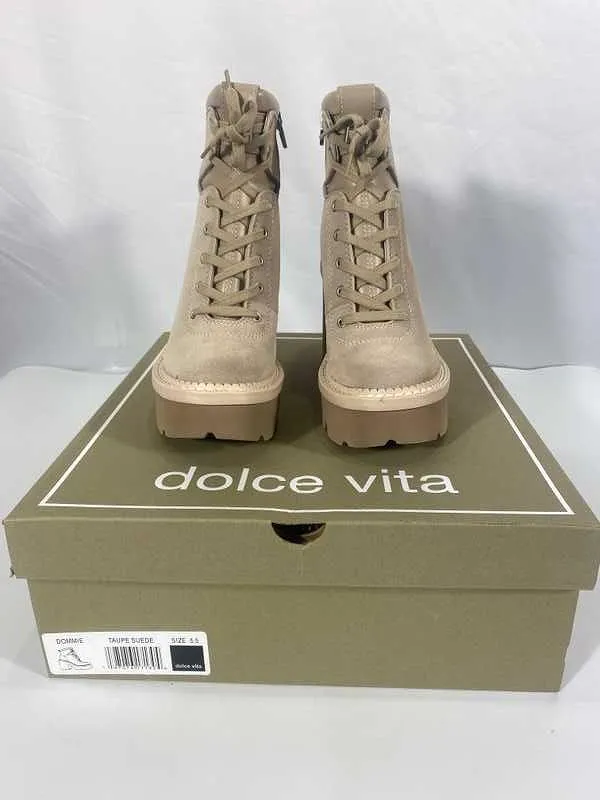 DOMMIE BOOTS TAUPE SUEDE - re:vita