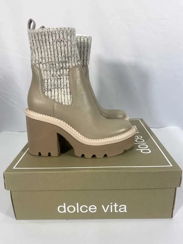 DRAGO BOOTS TAUPE LEATHER - re:vita