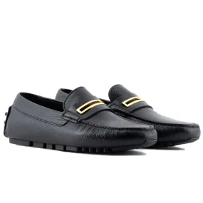 Emporio Armani Pebbled Leather Loafers