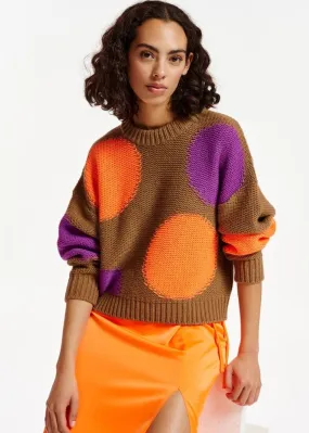 Essentiel Antwerp Event Intarsia-Knitted Sweater - Camel