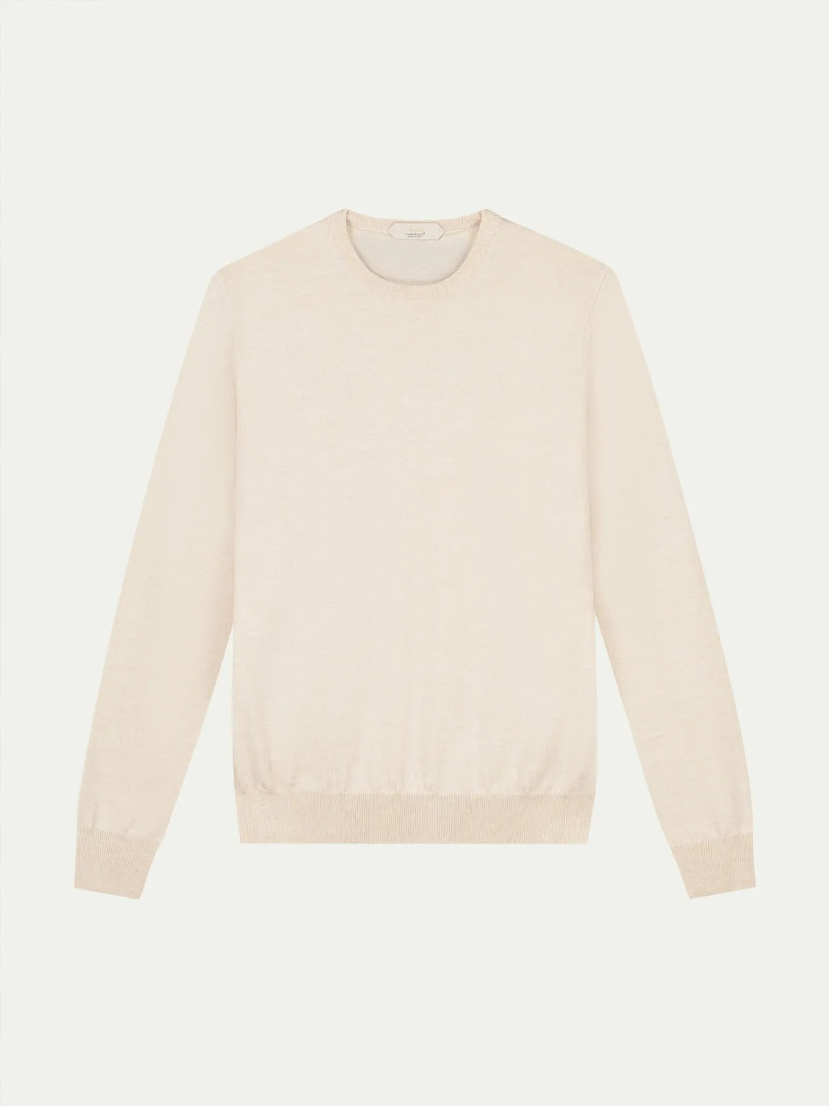 Extrafine Merino Crew Neck Sweater Light Beige