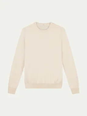 Extrafine Merino Crew Neck Sweater Light Beige