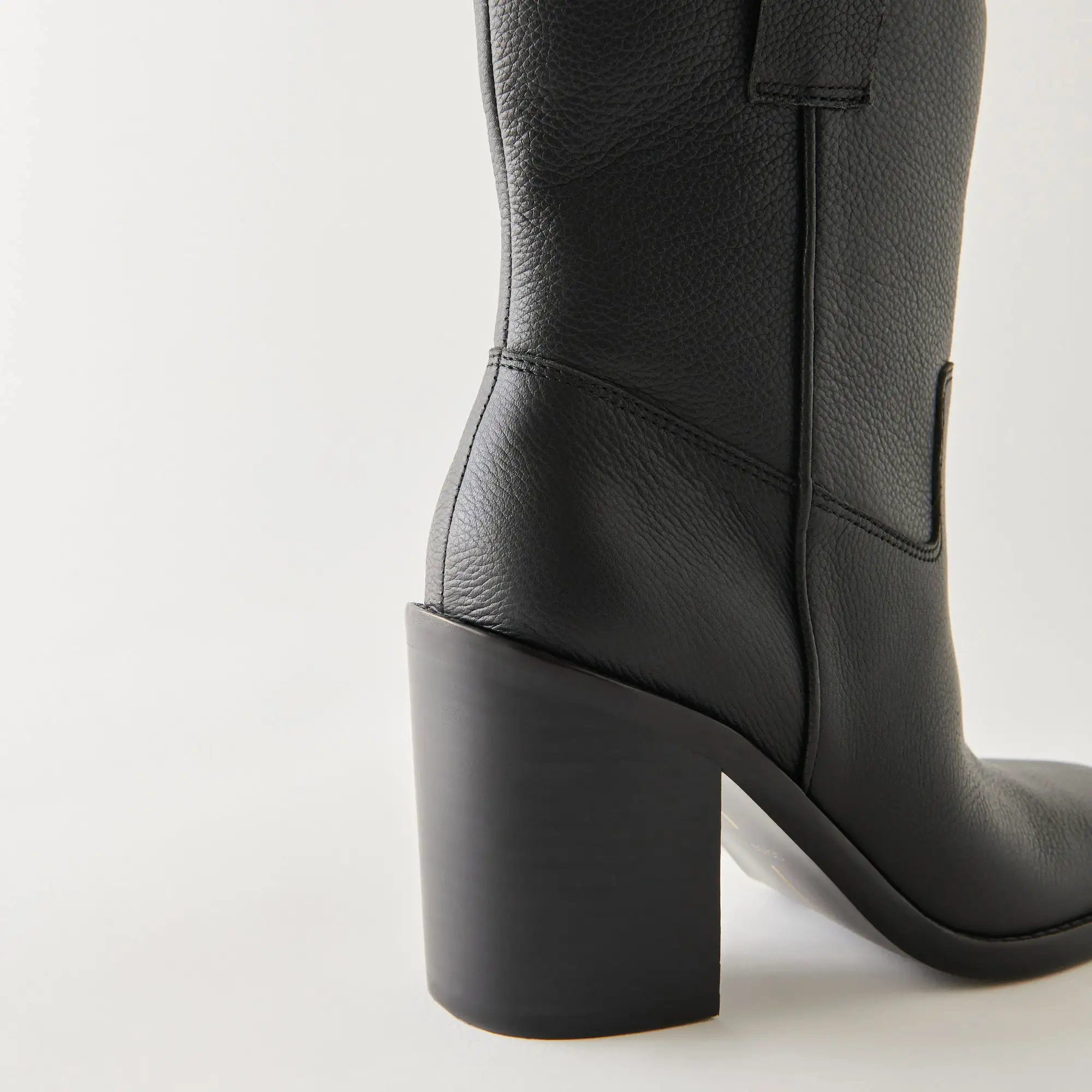 FALON BOOTS BLACK LEATHER - re:vita