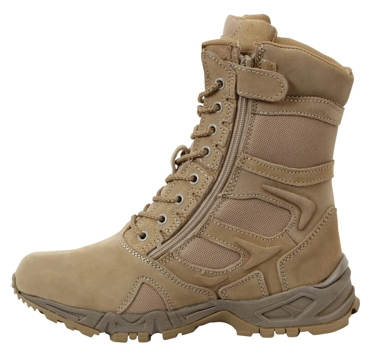 Forced Entry Deployment Boots With Side Zipper - 8 Inch