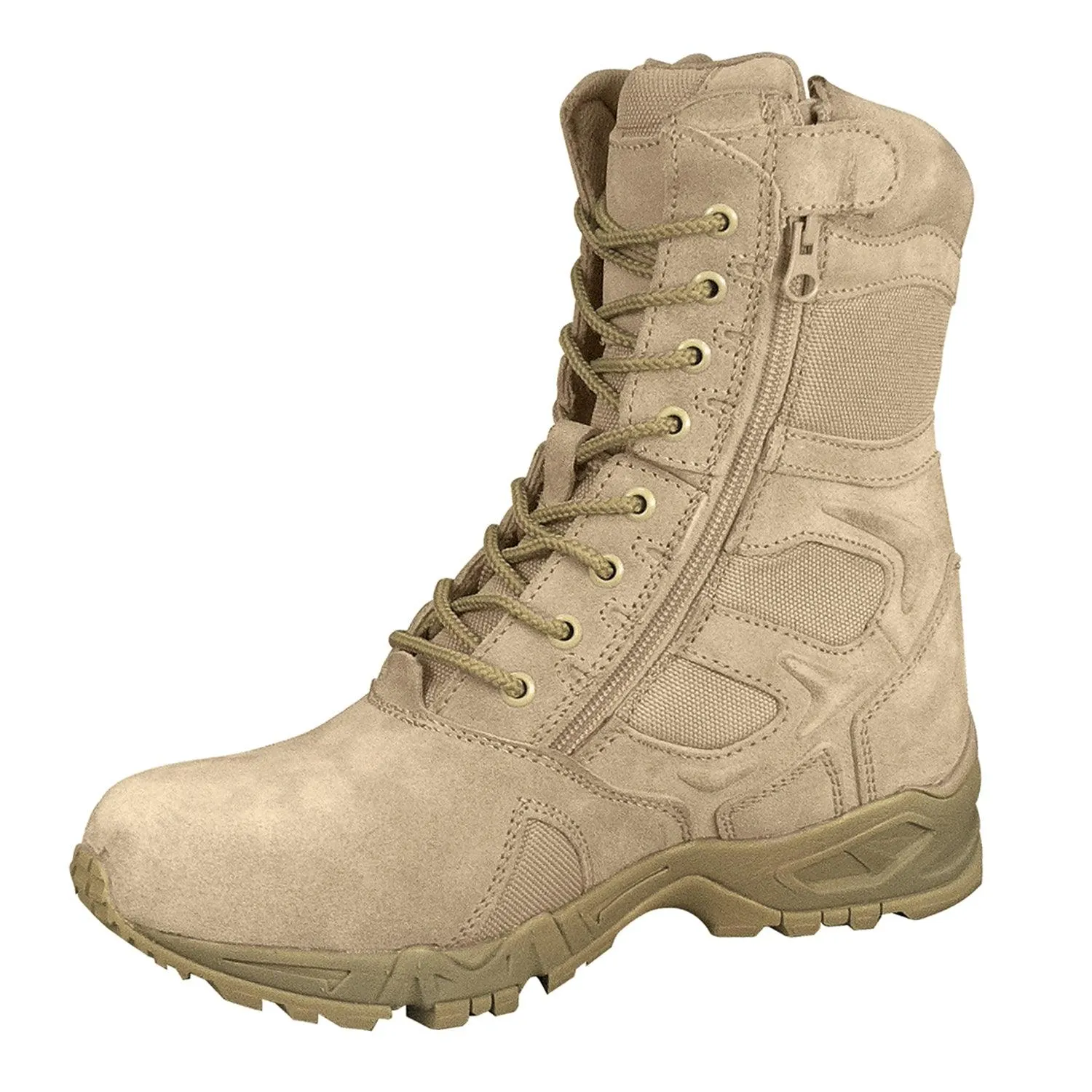 Forced Entry Deployment Boots With Side Zipper - 8 Inch