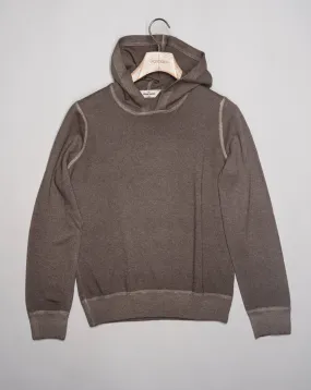 Gran Sasso Vintage Wool & Cashmere Hoodie / Taupe