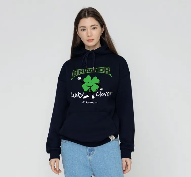 GRAVER  |[GRAVER]★LUCKY CLOVER CENTER HOODIE