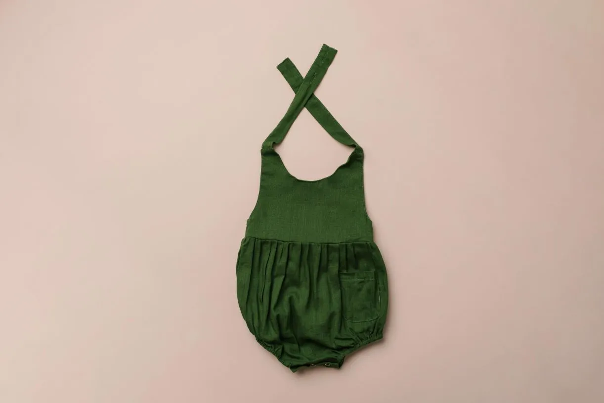 Green Pocket Romper