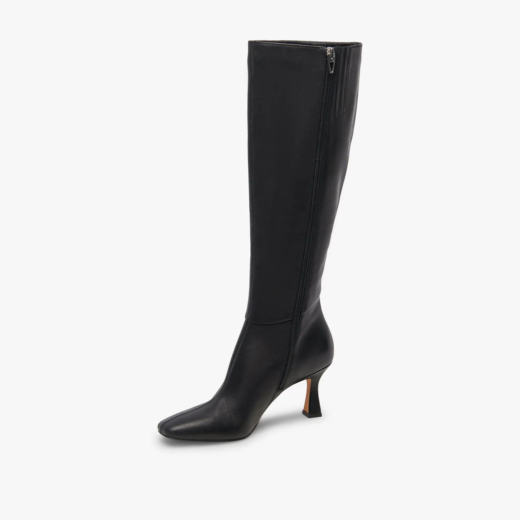 GYRA WIDE CALF BOOTS BLACK LEATHER