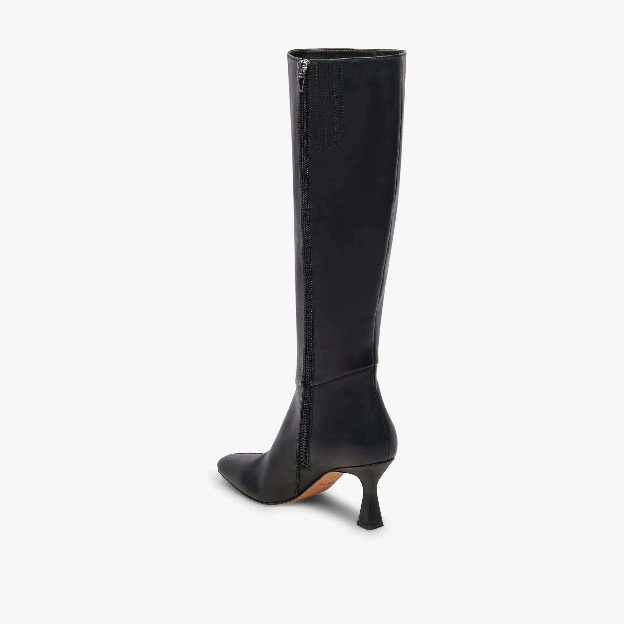 GYRA WIDE CALF BOOTS BLACK LEATHER