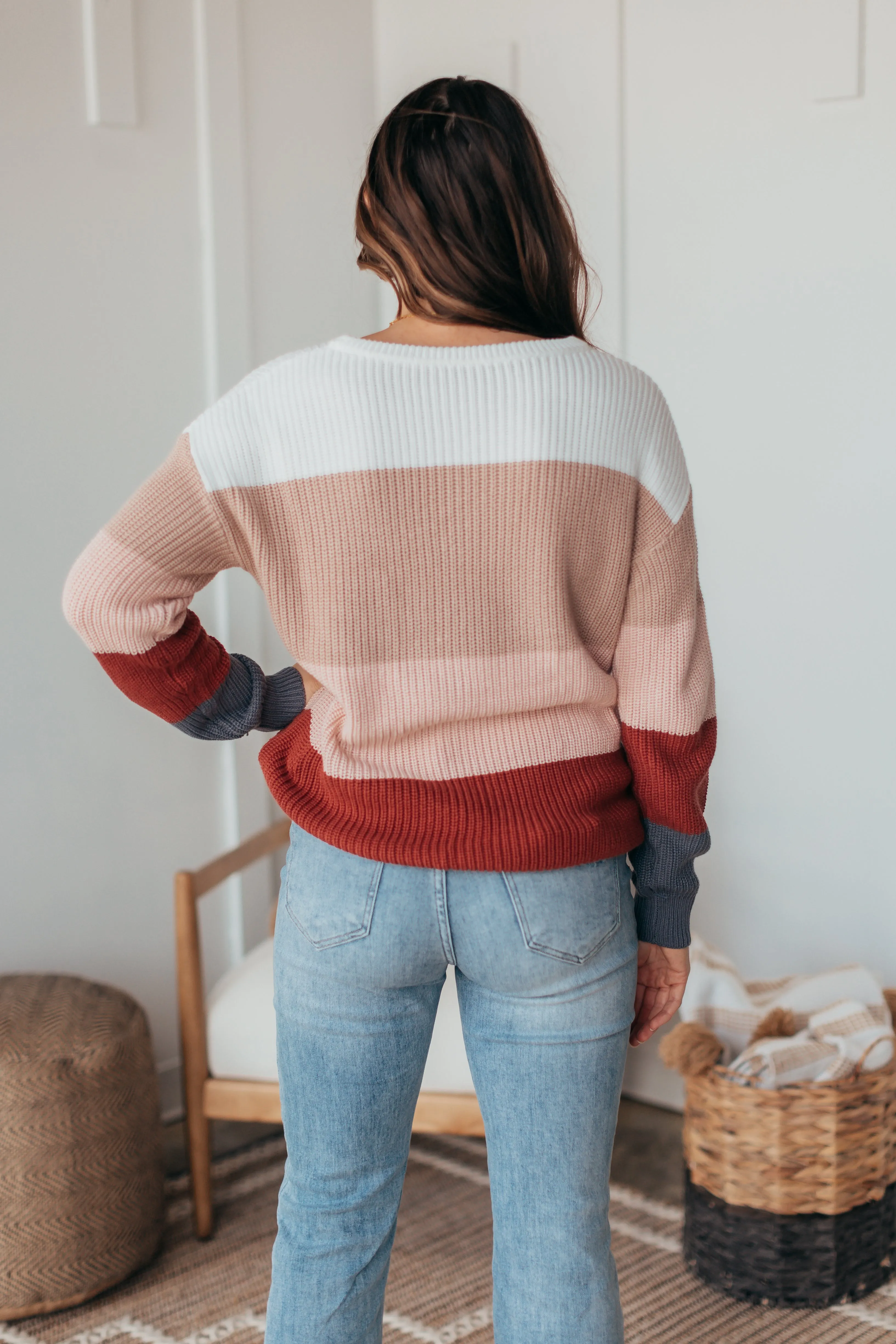 Happier Than Ever Colorblock Sweater - 2 Colors