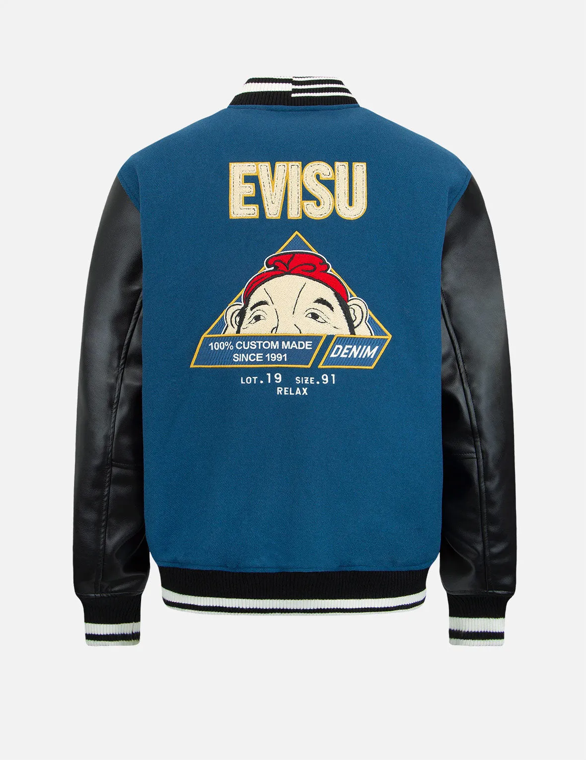 “Hide-and-Seek” Godhead Appliqué Baseball Jacket