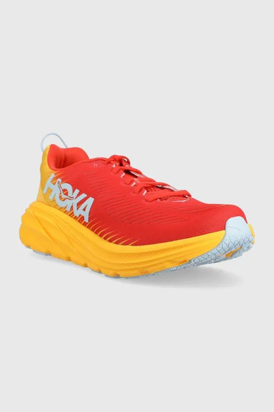 Hoka One One shoes RINCON 3 red color