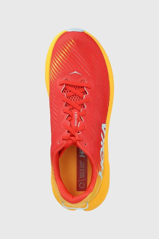 Hoka One One shoes RINCON 3 red color