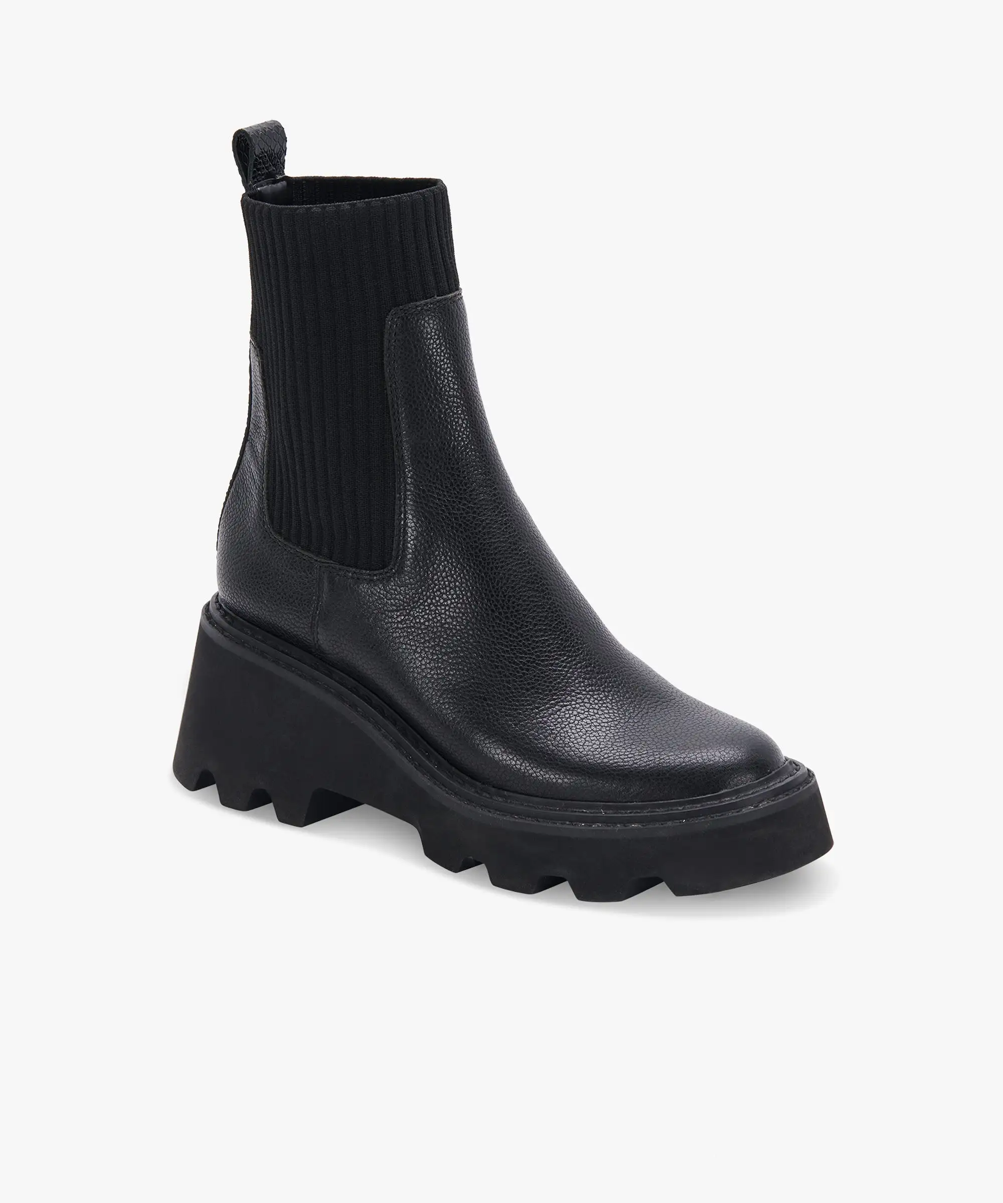 HOVEN BOOTS BLACK LEATHER re:vita