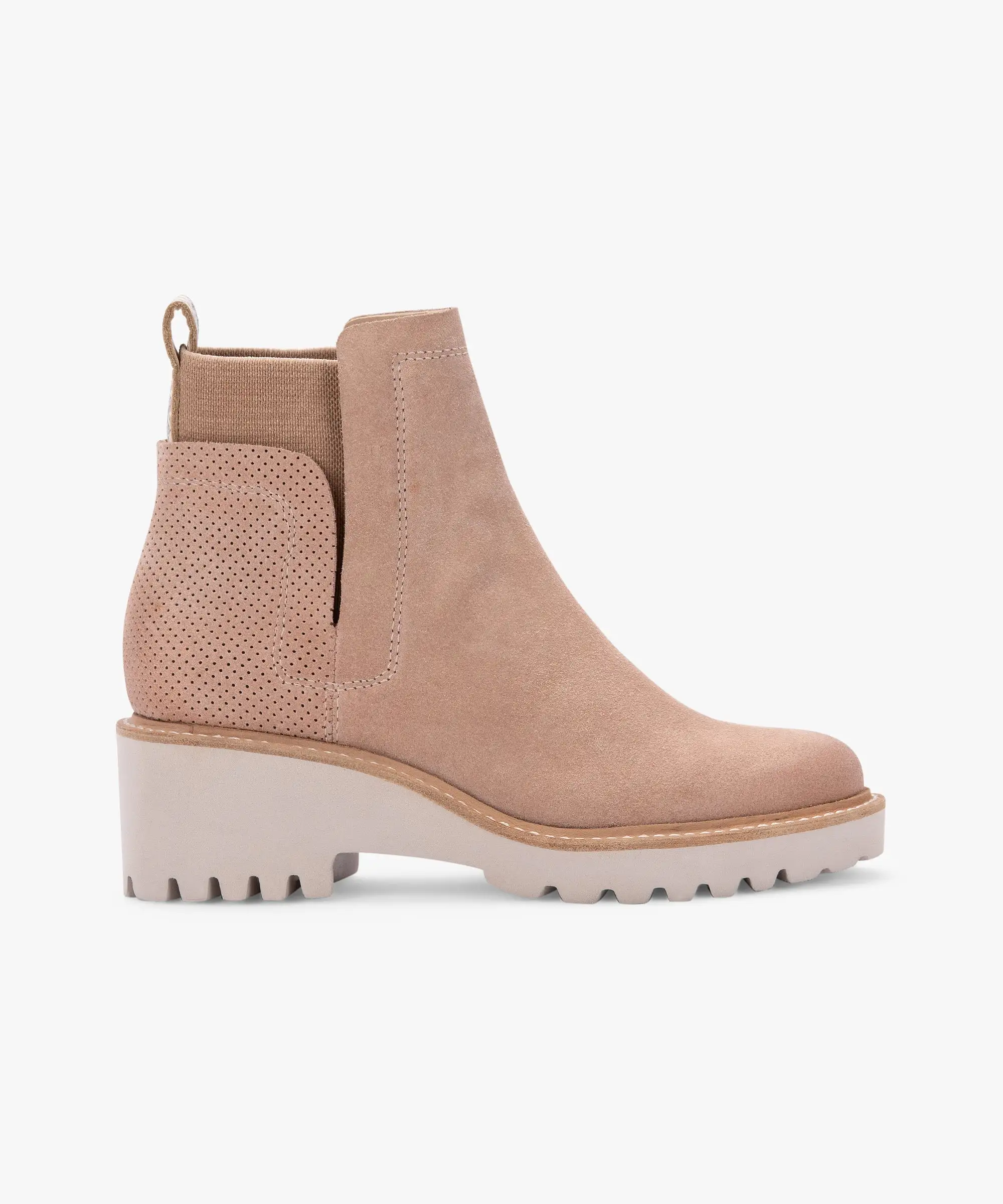 HUEY BOOTIES BLUSH SUEDE - re:vita