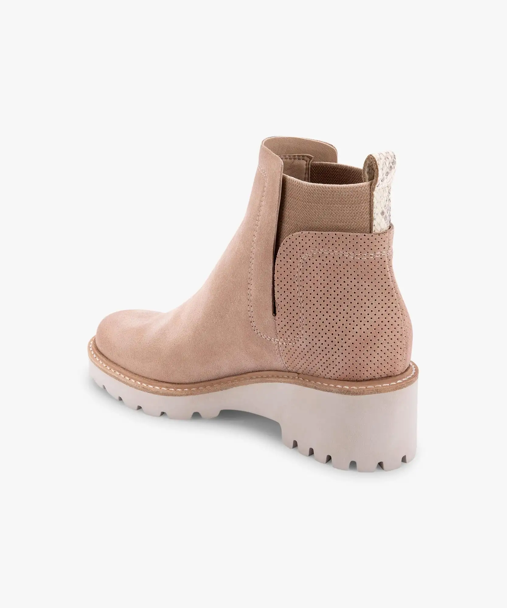 HUEY BOOTIES BLUSH SUEDE - re:vita