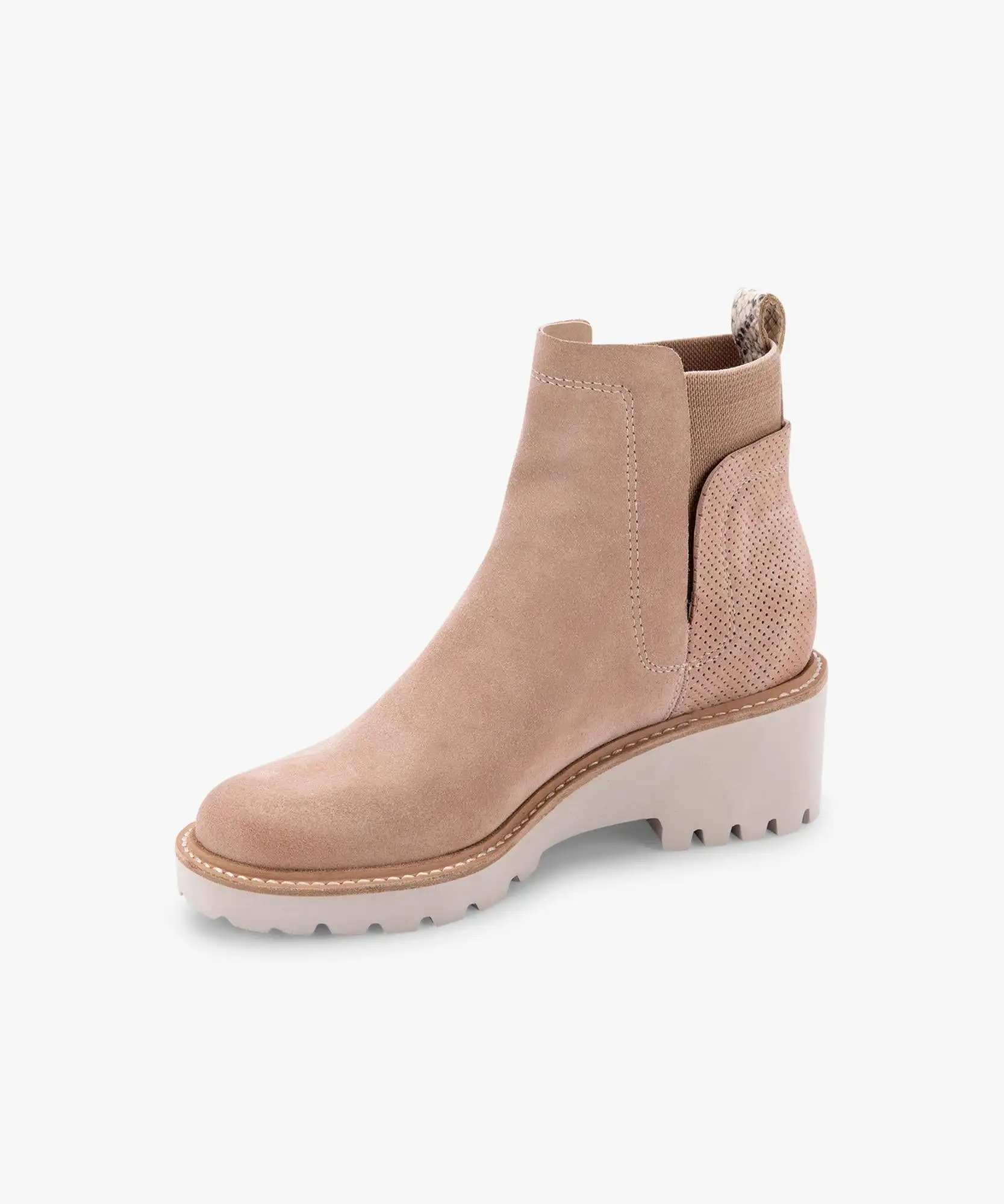 HUEY BOOTIES BLUSH SUEDE - re:vita