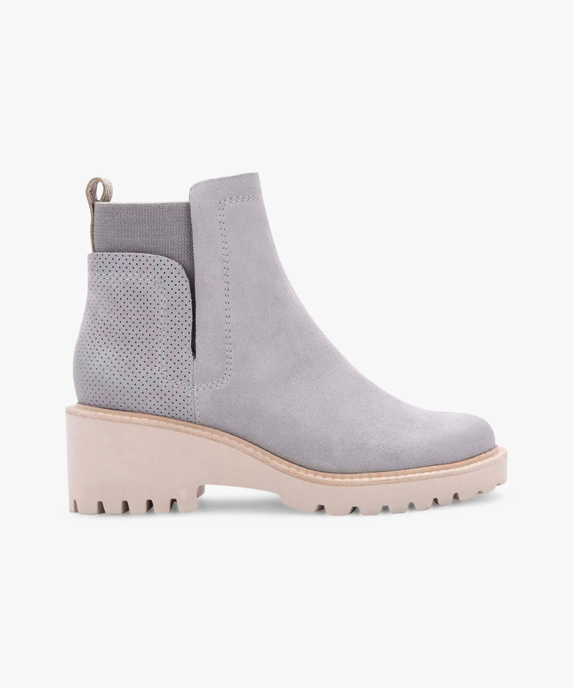 HUEY BOOTIES IN GREY SUEDE - re:vita