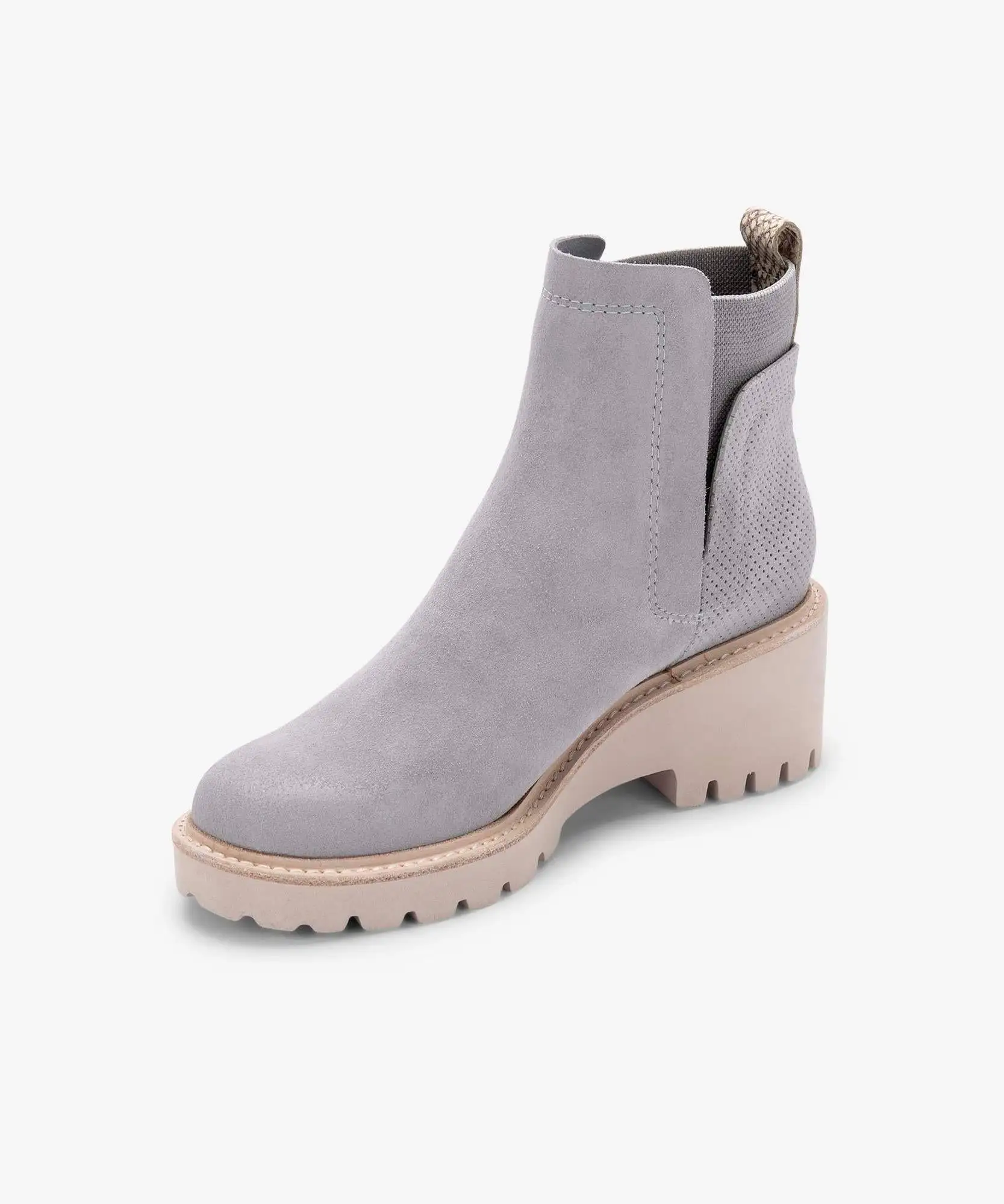 HUEY BOOTIES IN GREY SUEDE - re:vita