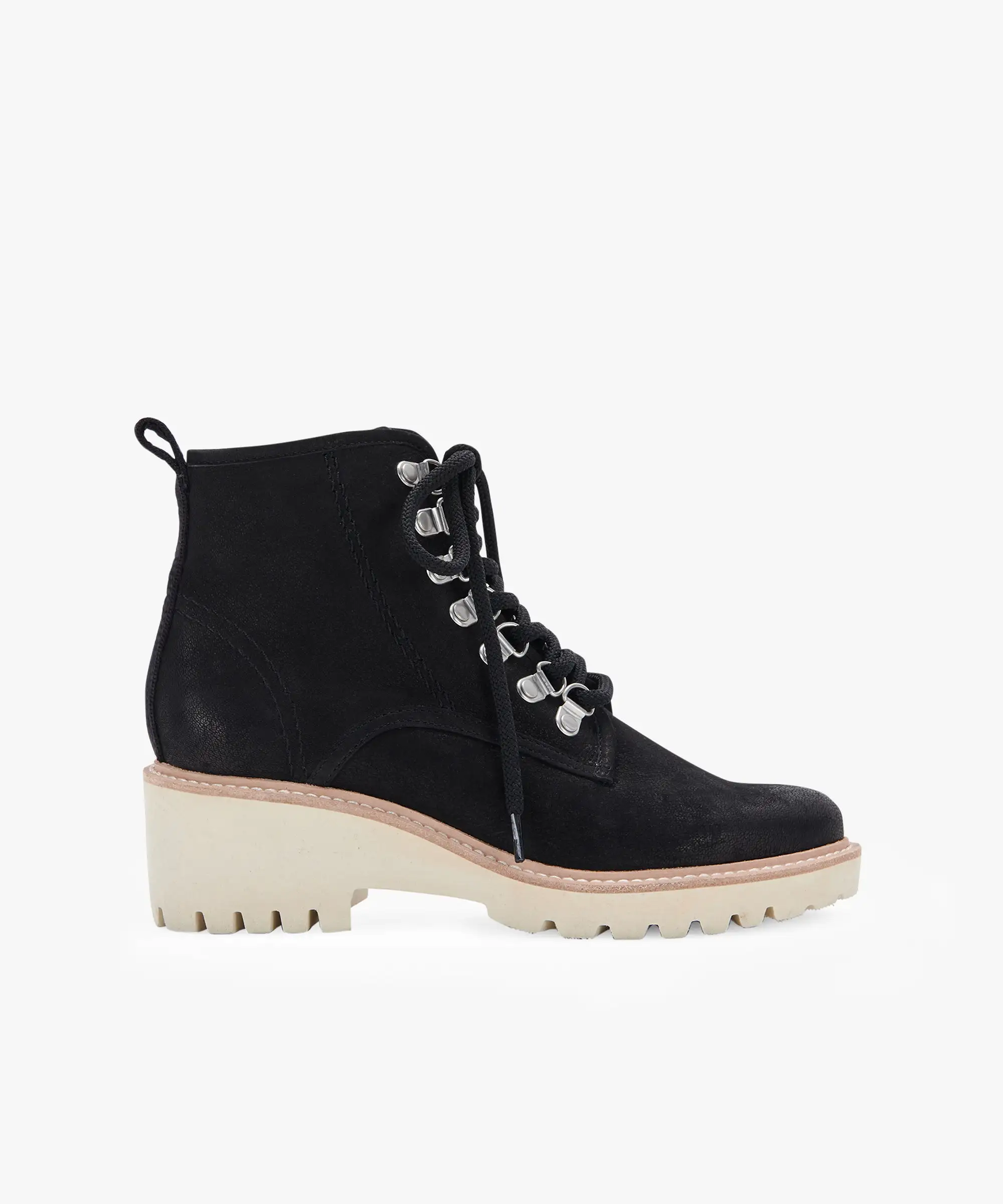 HUEY HIKER BOOTS BLACK NUBUCK - re:vita