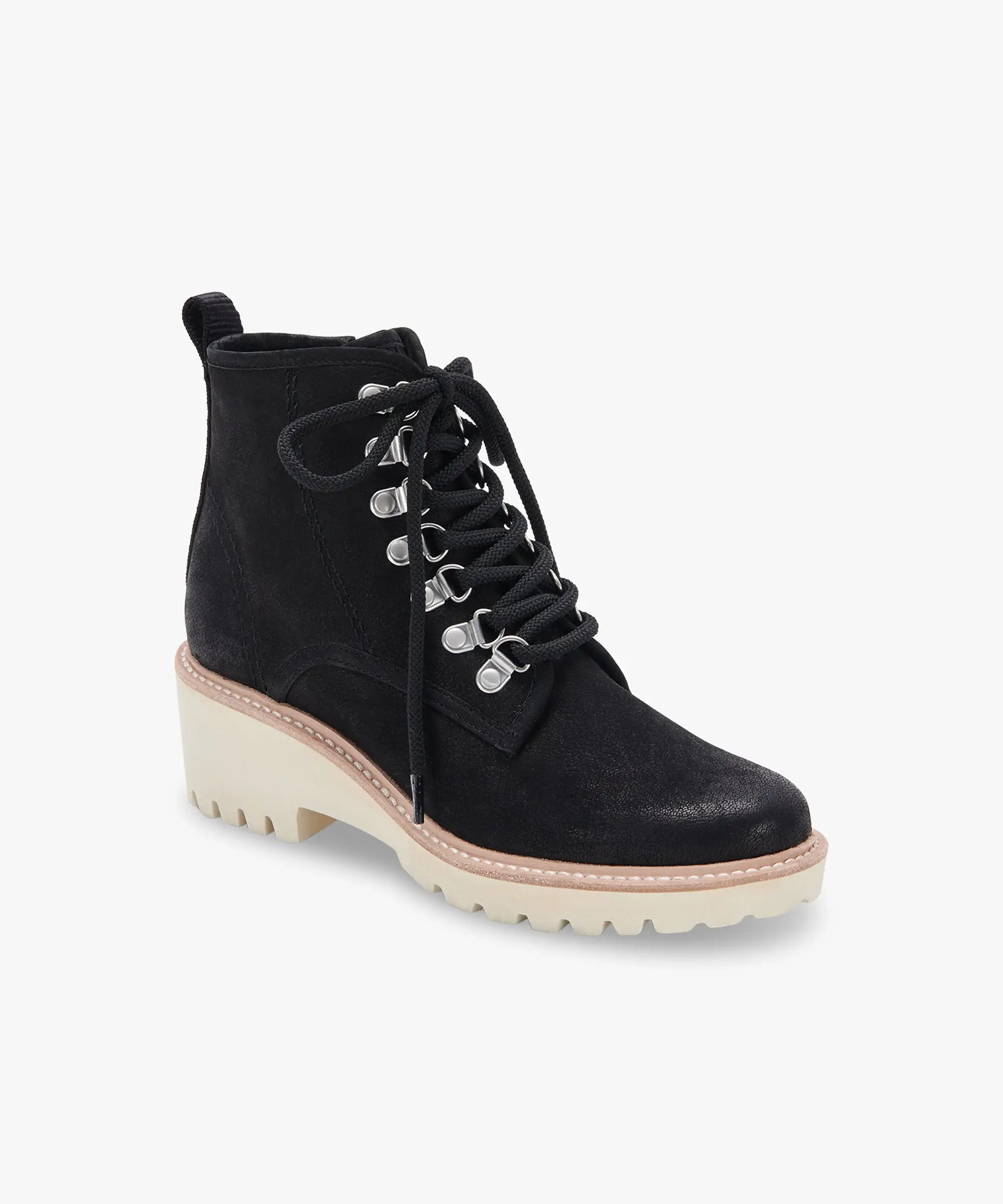 HUEY HIKER BOOTS BLACK NUBUCK - re:vita