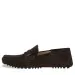 HUGO BOSS 'Driver' Moccasins Suede Loafer Dark Brown