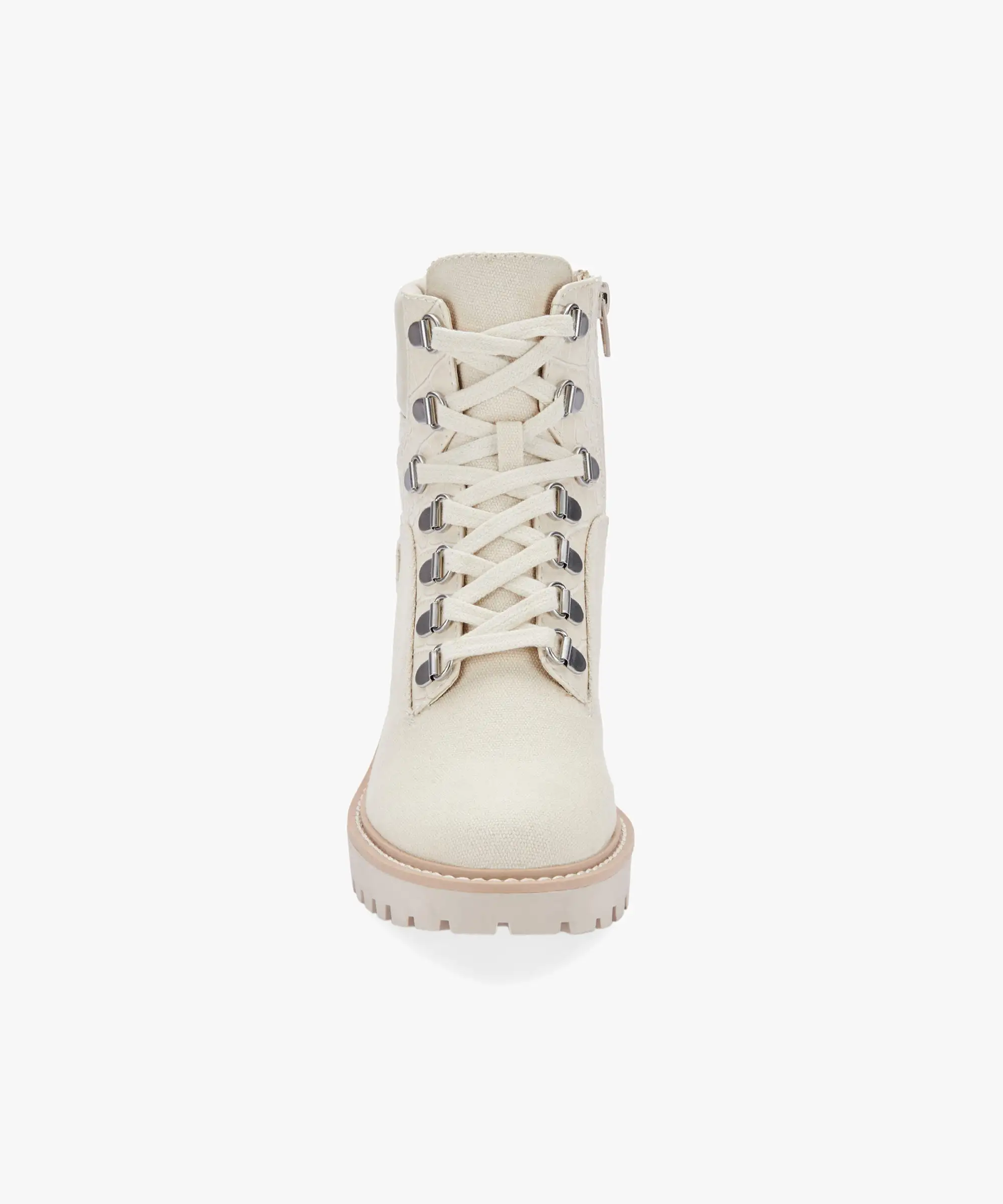 HUNTER BOOTIES IVORY CANVAS re:vita