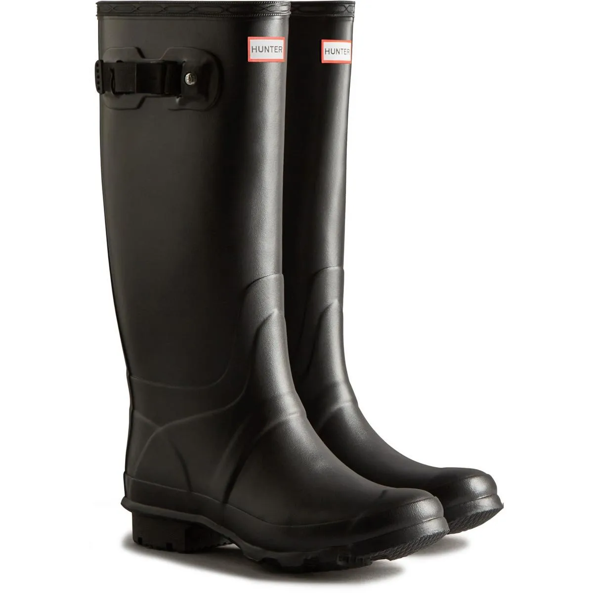 Hunter Huntress Wide Leg Wellington Boots Black