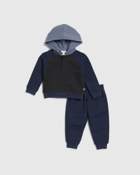 Infant Boy Color Block Hoodie Set