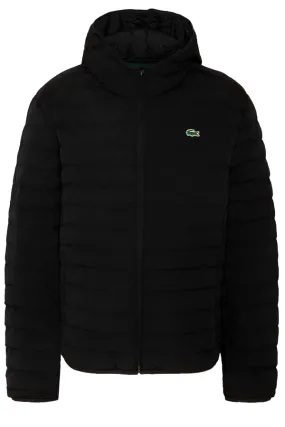 Lacoste Hooded Puffer Jacket Black