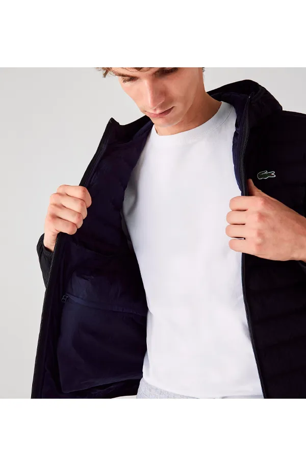 Lacoste Hooded Puffer Jacket Black